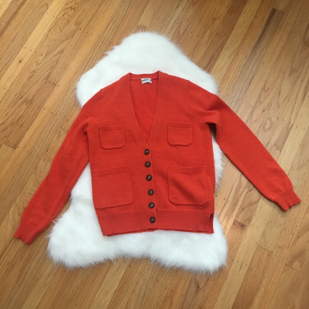 Madewell (Wallace) burnt orange cardigan